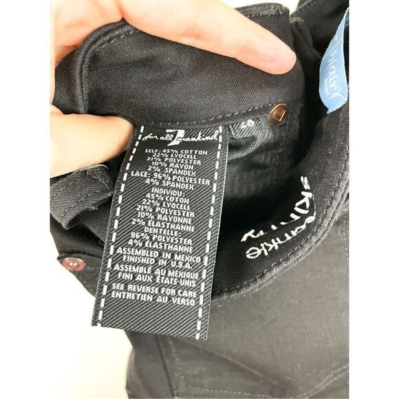 7 for All Mankind Mid-Rise Embellished Floral Ankle Skinny Jeans Size 28 - Picture 11 of 13